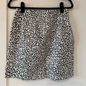 Leopard Print Mini Pencil Skirt